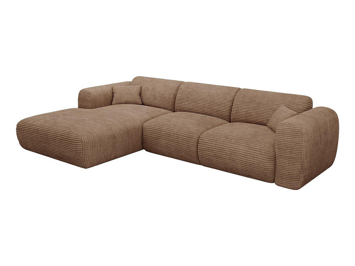 SCHLAFSOFA - 5 Personen - samt - taupe Pogni - Taupe, Kunststoff/Textil (299/73/165cm) - Vente-Unique