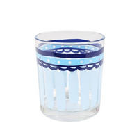 SAFTGLAS Streifen in Blau - 200 ml - Multicolor, Glas (0.2L) - Blond Amsterdam