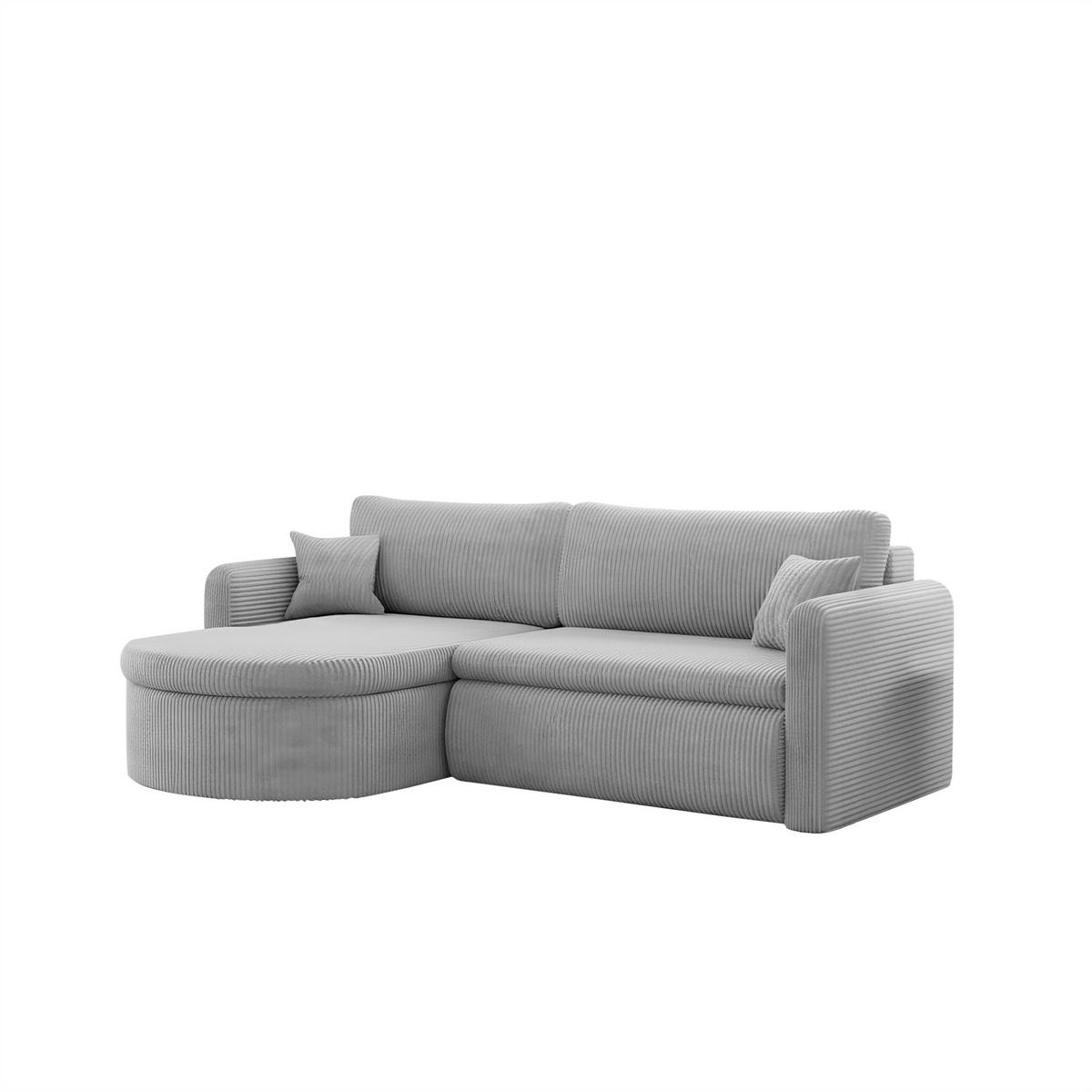 ECKSOFA Feliz In Poso - Hellgrau, Holzwerkstoff/Textil (160/250cm) - Fun Möbel