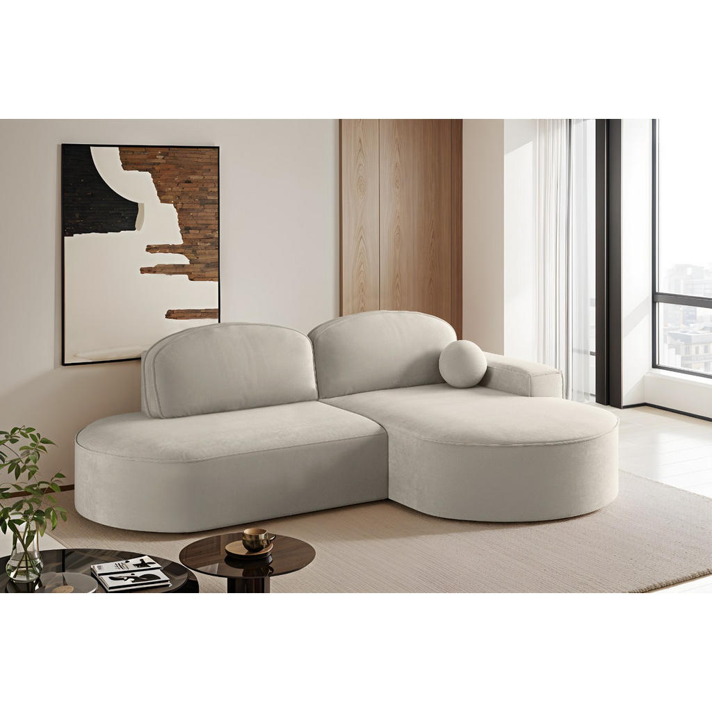 Thumbnail - Kaiser Möbel Ecksofa, Hellgrau, Textil, L-Form, Ottomane links, Ottomane rechts,L-Form, 278x179 cm, Wohnzimmer, Sofas & ...