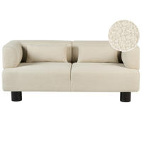 POHOVKA 2-místná Bouclé Krémově bílá Movik - krémová, textil (183/74/90cm) - Beliani