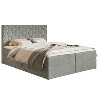 BETT Grau G8 Mit Bettkasten 180x200 cm - Grau, Textil (180/200cm) - Sepro Meble