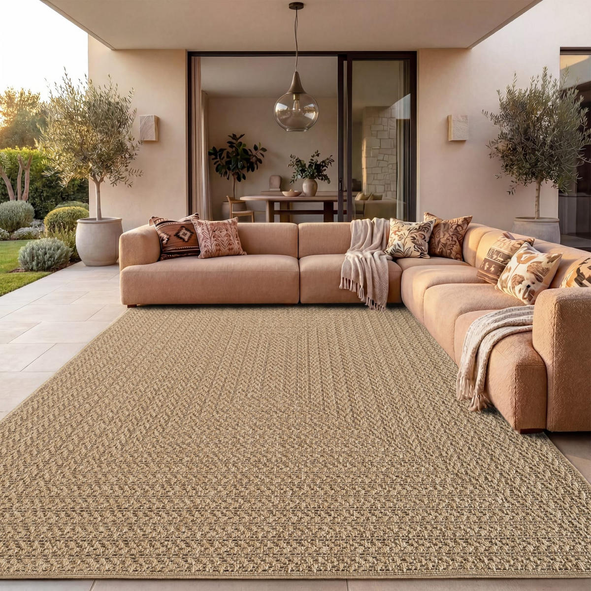 OUTDOORTEPPICH 160/230 cm Waregem 627 - Beige, Kunststoff (160/230cm) - Paco Home