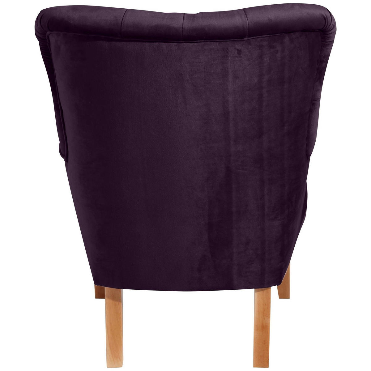 SESSEL Kaiya Bezug Samtvelours Buche natur / purple - Lila, Kunststoff (71/97/82cm) - 58aufmkessel