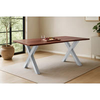 ESSTISCH ROXANA - Kastanienfarben/Beige, Holz (90/180/77cm) - SAM