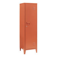 EINZELSPIND Kurikka - Rotbraun, Metall (38/137/38cm) - [en.casa]