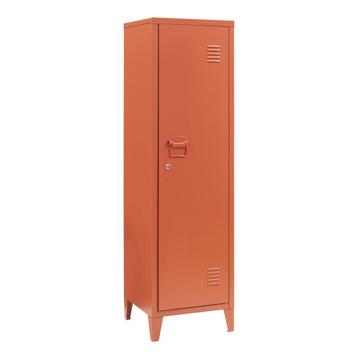 EINZELSPIND Kurikka - Rotbraun, Metall (38/137/38cm) - [en.casa]