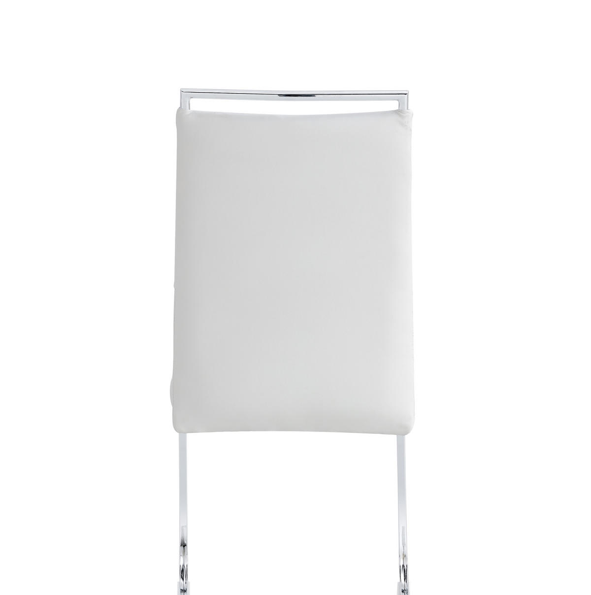 STUHL mit hoher Rückenlehne Metall Weiß 6er-Set - Weiß, Metall (48/95/42.1cm) - Meubliv