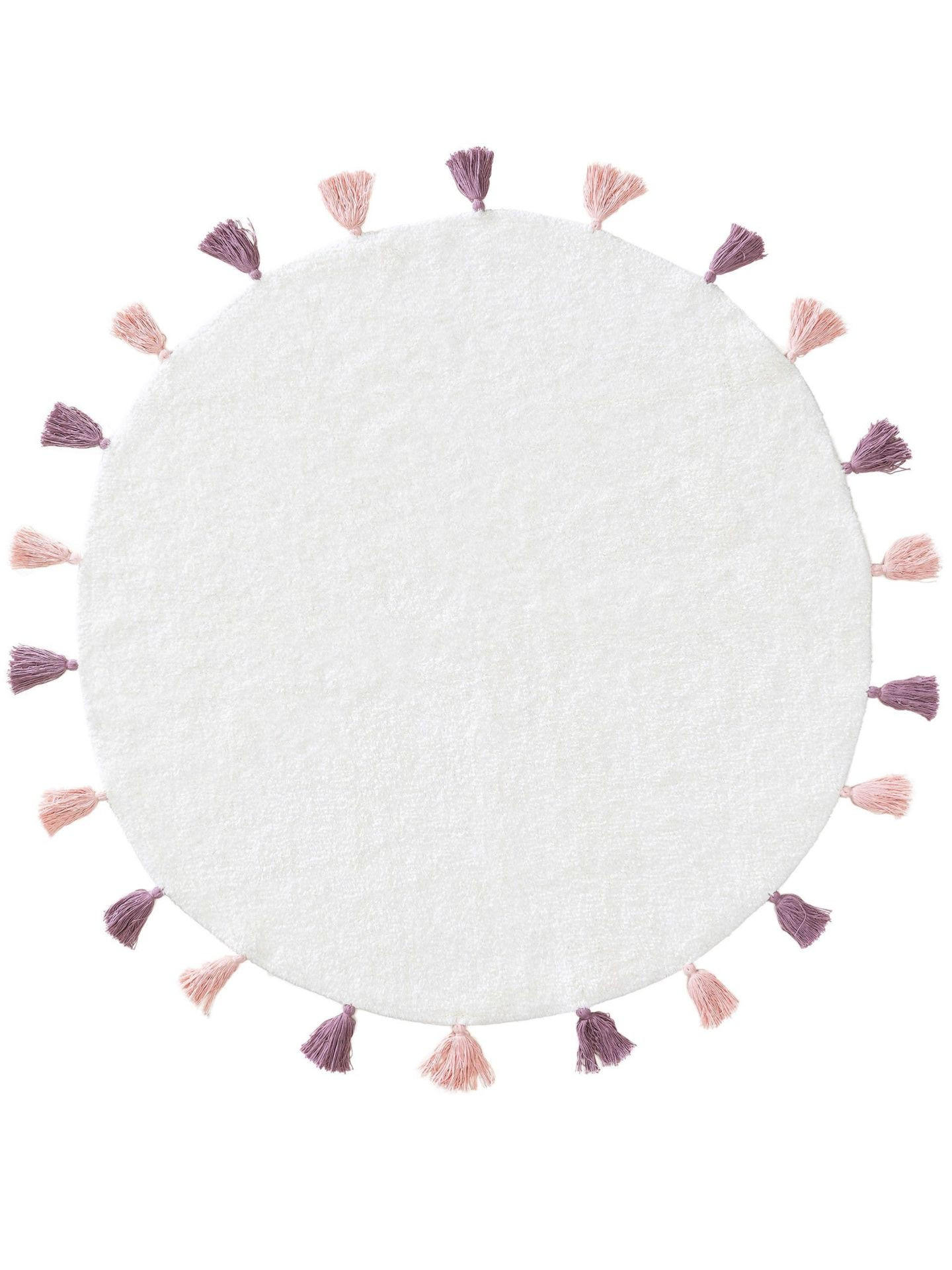 KINDERTEPPICH waschbar Malu Rosa ø 120 cm rund - Pink, Naturmaterialien/Textil (120/1cm) - KUNSTLOFT