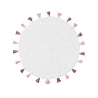 KINDERTEPPICH waschbar Malu Rosa ø 120 cm rund - Pink, Naturmaterialien/Textil (120/1cm) - KUNSTLOFT