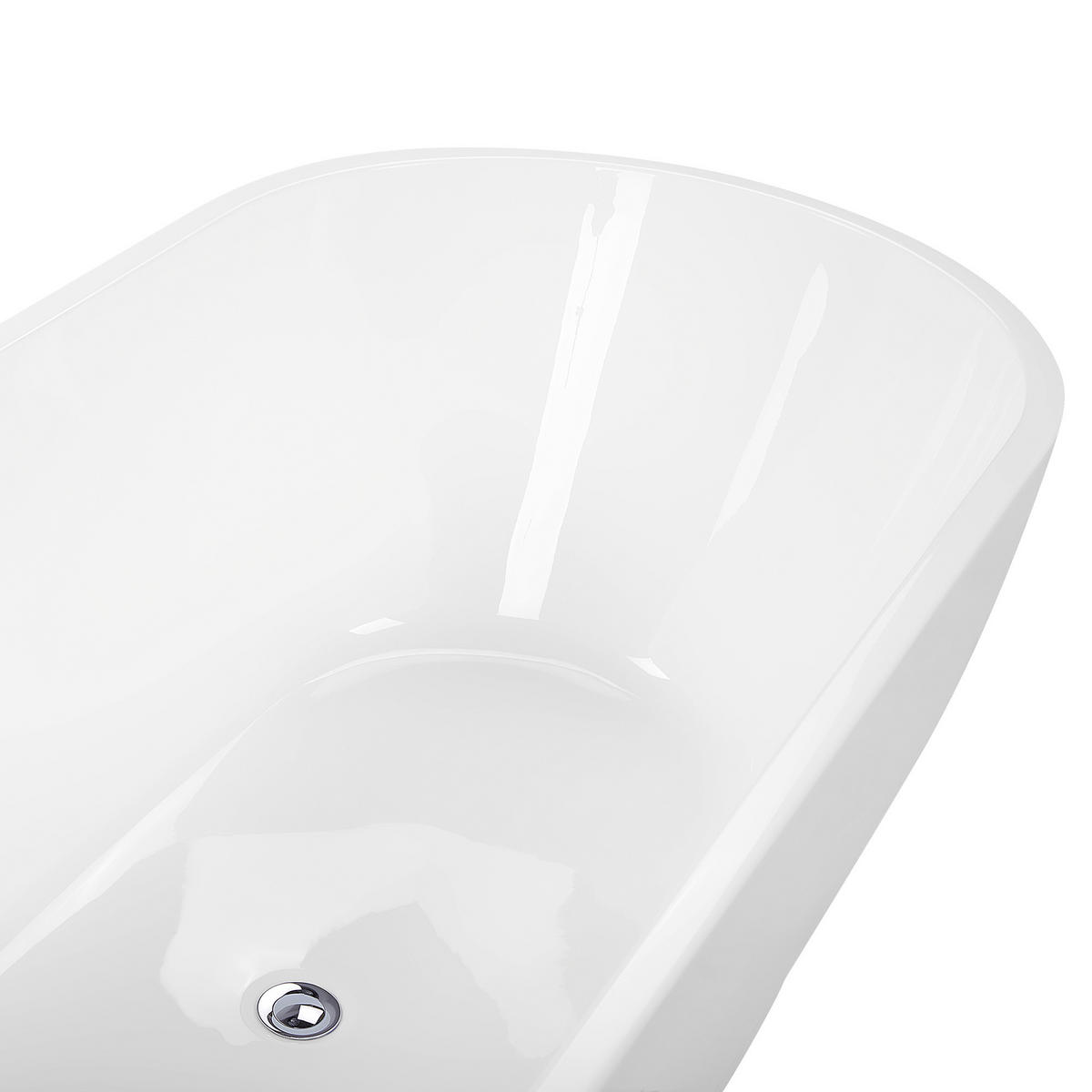 BADEWANNE FREISTEHEND 78x170x60 cm weiß Levera - Weiß, Kunststoff (78/60/170cm) - Beliani