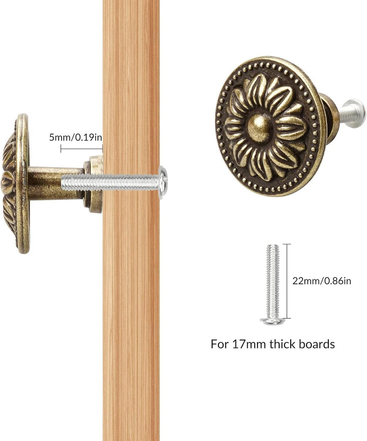 SCHRANKKNOPF Schwarz 12er-Set 30 mm - Orange, Kunststoff (3.2/2.5/3.2cm)