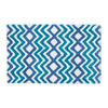 BADEMATTE 50/80 cm Chevron-Muster, Baumwolle - Blau, Textil (50/80cm) - Homescapes
