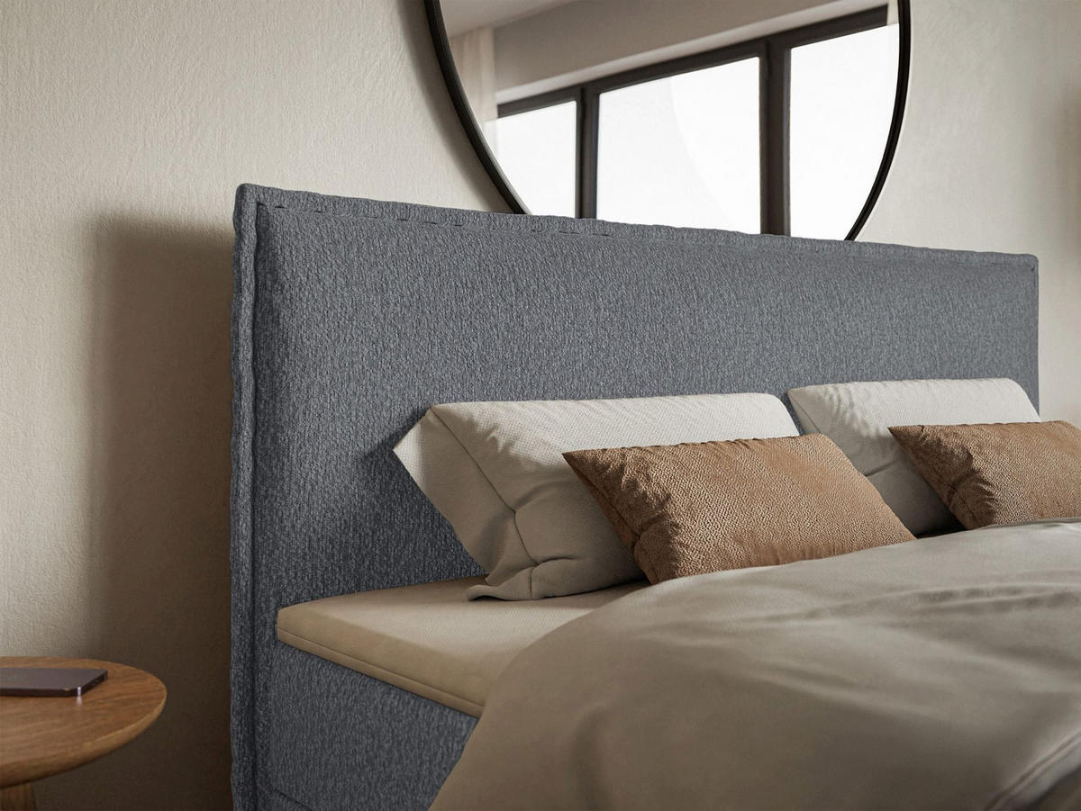 BOXBETT Softie Graphitgrau Chenille 180x200 cm - Graphitfarben, Textil (180/200cm) - Selsey