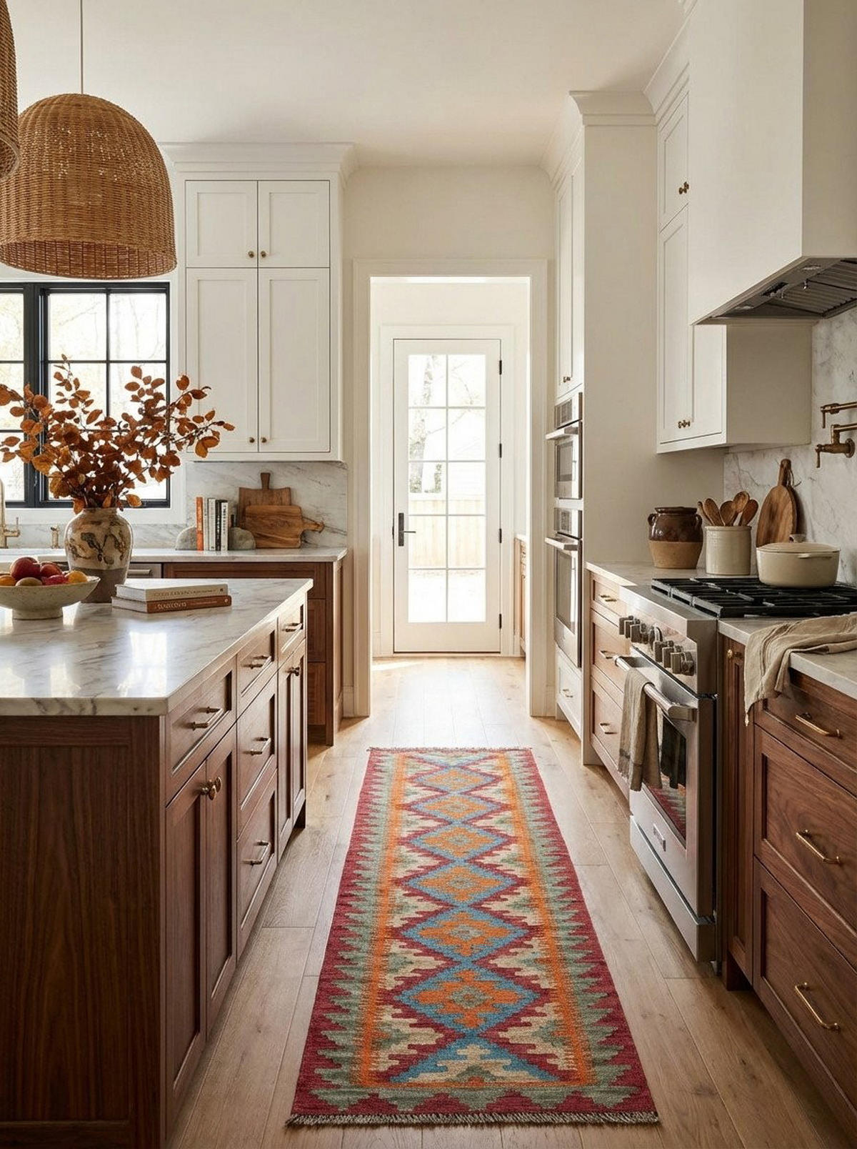 HANDWEBTEPPICH Kelim Gashgai Rot 192/54 cm Schurwolle - Rot, Textil (54/192cm) - Looma