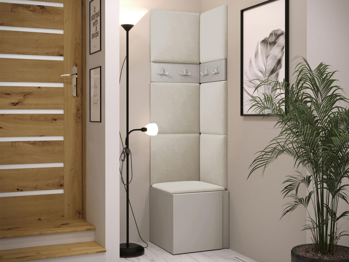 GARDEROBEN-SET Orion XXI - Kaschmir/Beige, Holzwerkstoff/Kunststoff (42/186/46cm) - MIRJAN24