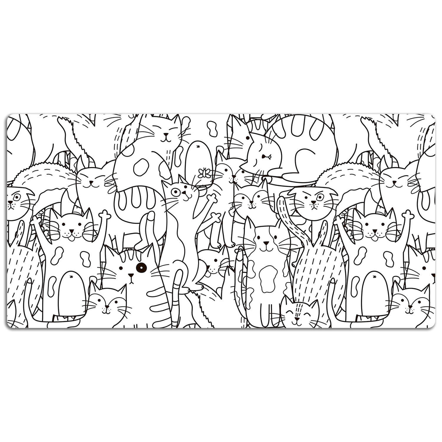 ArtPrintCave Schreibtischunterlage Weiß 100x50x1.6 cm