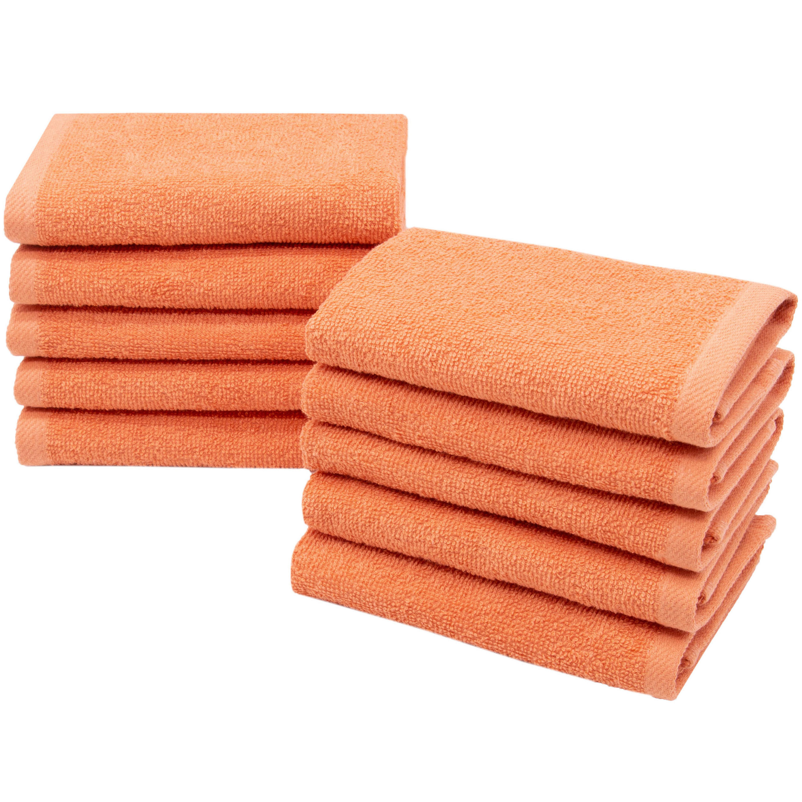 SEIFTÜCHER, 10er-Set, 30x30 cm, 100% Baumwolle, Orange - Terra cotta, Textil (30/30cm) - Zollner