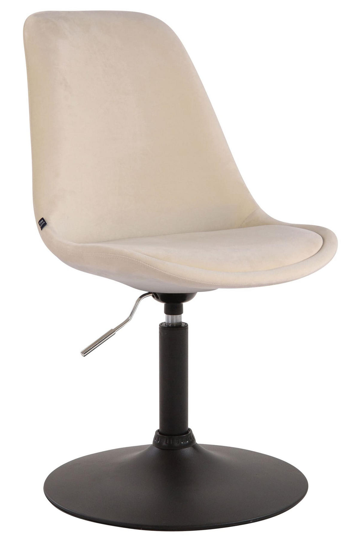 STUHL 4er Set Samt creme - Creme/Schwarz, Textil/Metall (48/76/57cm) - CLP