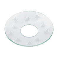 GLAS-KERZENMANSCHETTE (Bobeches) "Sternenhimmel" für Kerzen bis Ø 25 mm - Transparent, Paraffin (7/0.2/7cm) - Holfeuer Crystal Design