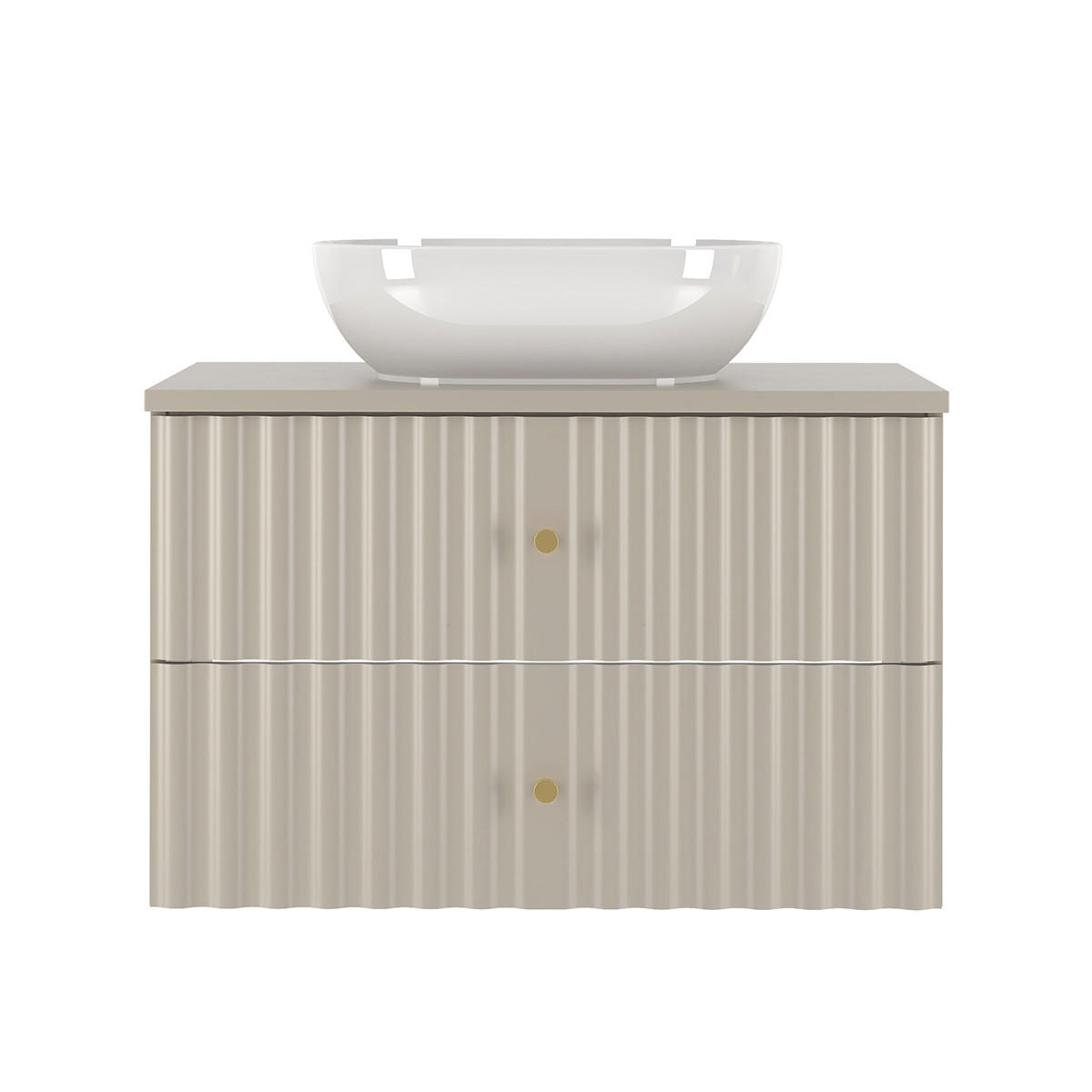 WASCHTISCH 80.6cm Izae Kaschmir - Beige, Holzwerkstoff (80.6/52.2/46.5cm) - Petits-meubles