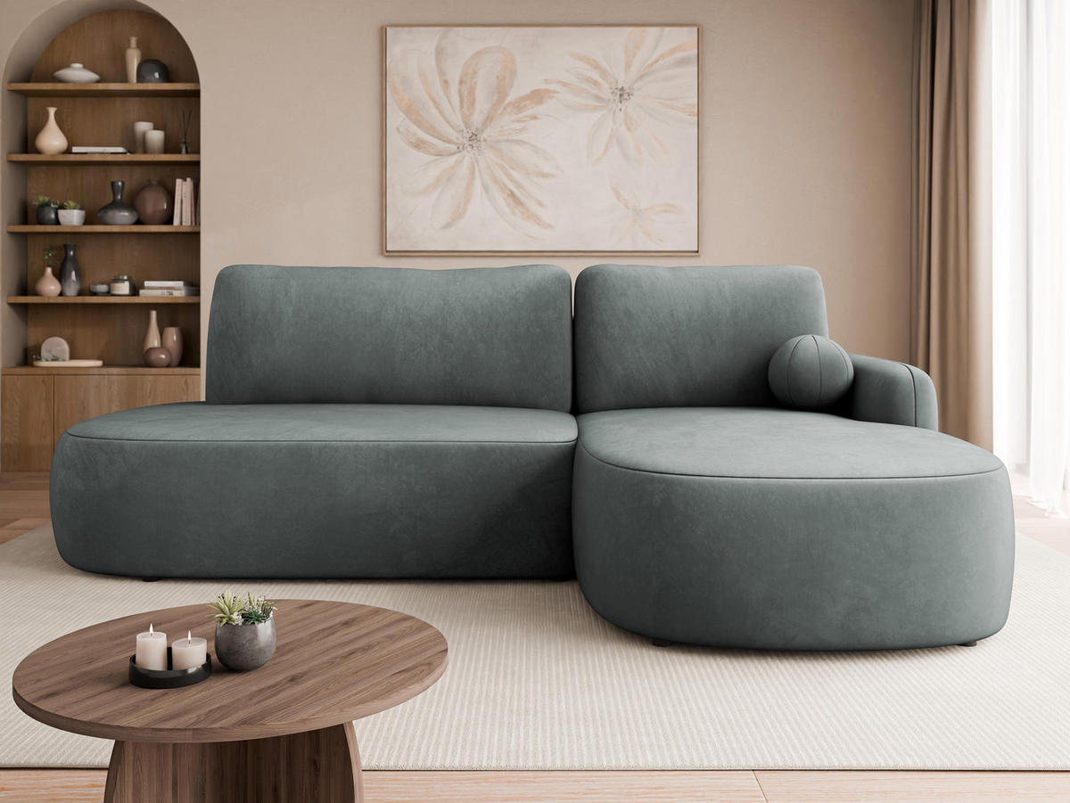 ECKSOFA Loridu O, Seite: Rechts - Schwarz/Graphitfarben, Holz/Kunststoff (274/174cm) - MIRJAN24