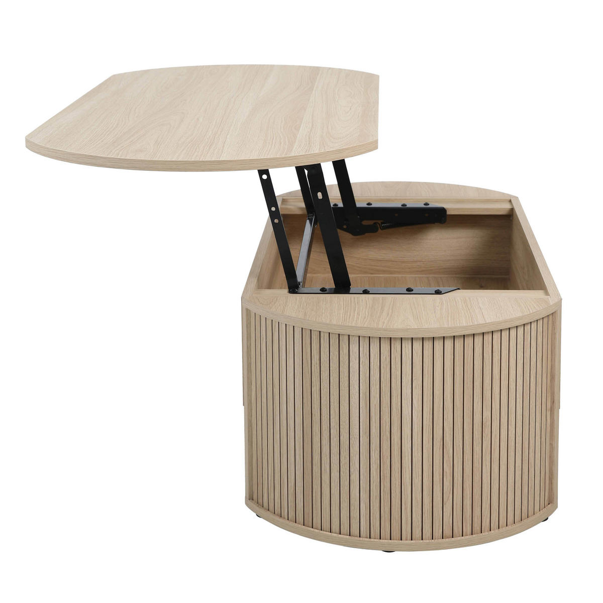 COUCHTISCH, helles Holzeffekt - Braun, Holz (120/60/41cm) - Oviala