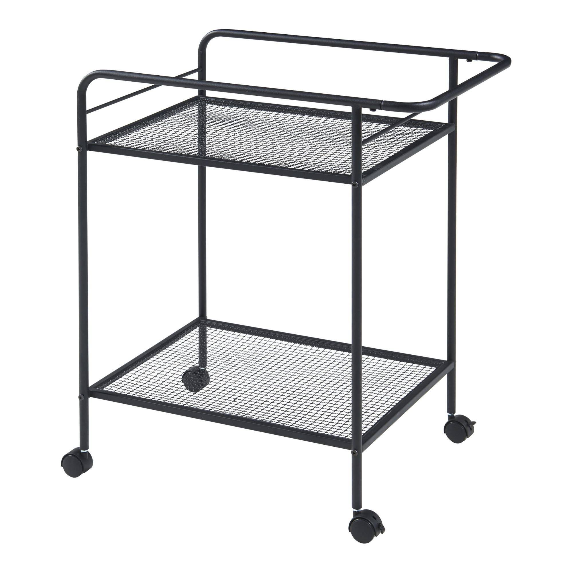 SERVIERWAGEN Hole - Schwarz, Metall (62/72/45cm) - [en.casa]