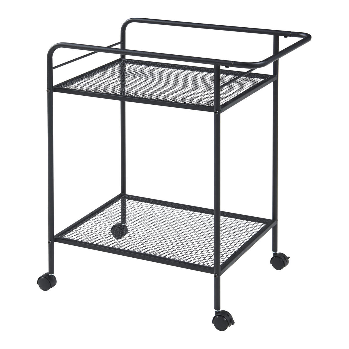 SERVIERWAGEN Hole - Schwarz, Metall (62/72/45cm) - [en.casa]