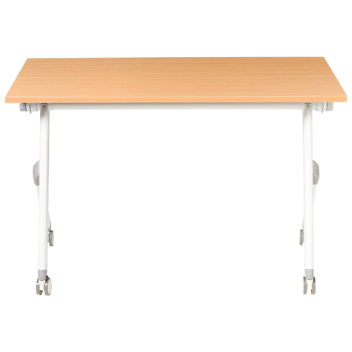PSACÍ STŮL Skládací Hnědý 120/60 cm Bendi - bílá/hnědá, kompozitní dřevo (60/120/73cm) - Beliani