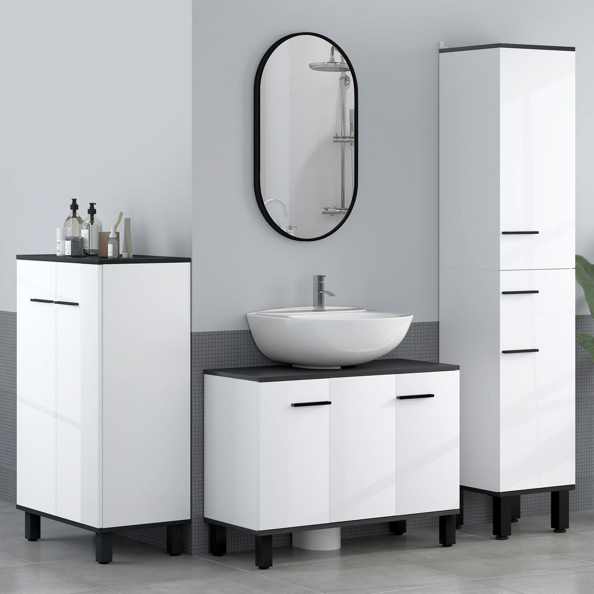 HÄNGESCHRANK Strahlend Weiß 1 Stück - Beige, Kunststoff (80/60/34cm) - GiPP