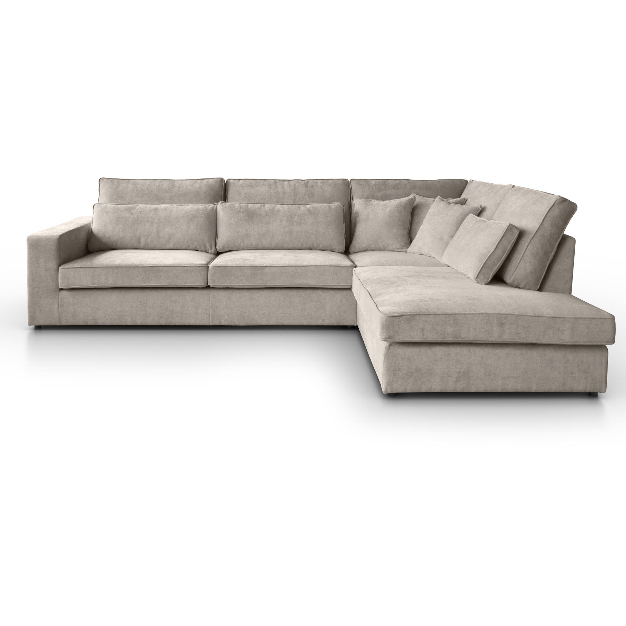 Beautysofa ROHOVÁ pohovka Parma bez funkce spaní, cappuccino, pravá