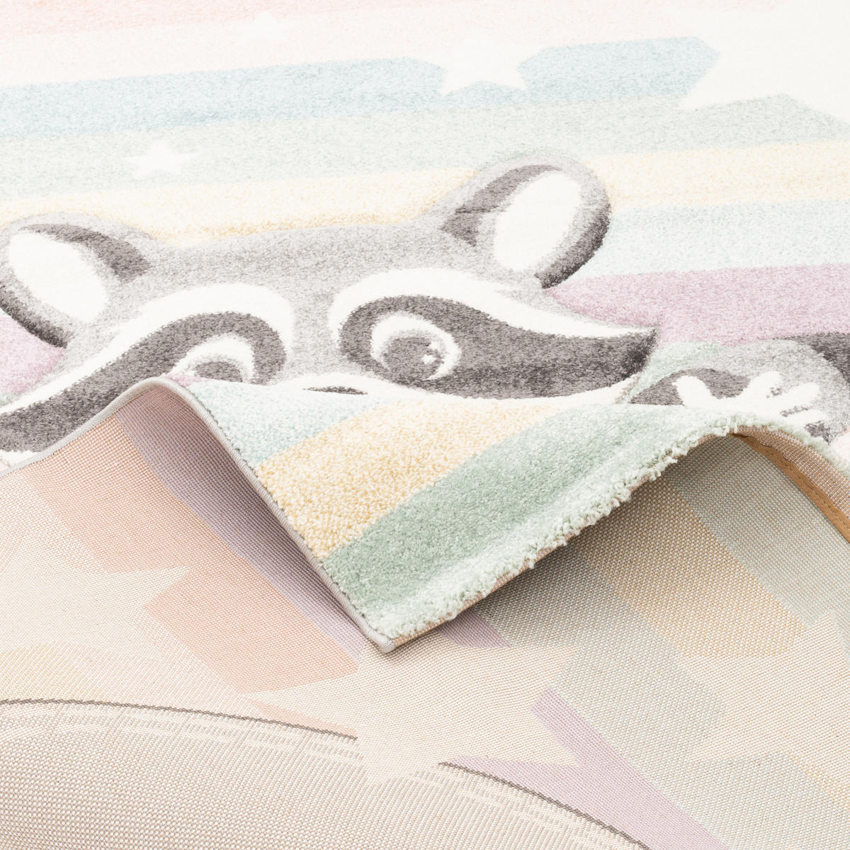KINDER TEPPICH MAUI KIDS WASCHBÄR - Multicolor, Textil (140/200cm) - Pergamon