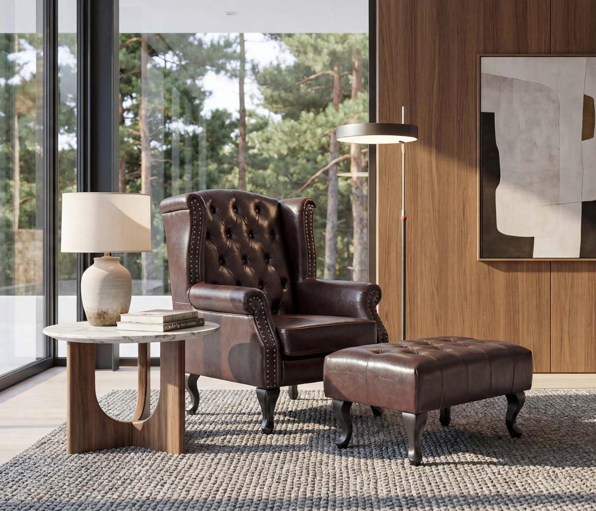 RELAXSESSEL Kastanienbraun - Rotbraun, Textil (75/102/80cm) - MCW