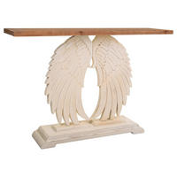 FLURTISCH aus Holz, Weiß,150x40x101 - Beige, Holz (40/150/101cm) - Wanderlust