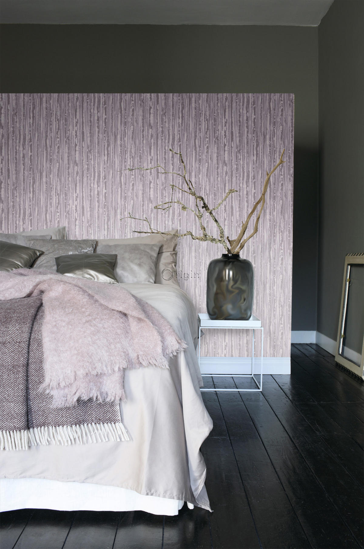 TAPETE Streifen 53 cm x 10.05 m - Lila, Papier (53/1000cm) - Origin Wallcoverings