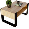 COUCHTISCH Karo92 92/45/53,6 - Schwarz/Sonoma Eiche, Holzwerkstoff (54/92/45cm) - RAUMHIRSCH FURNITURE