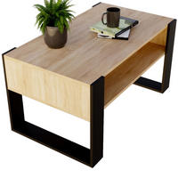 COUCHTISCH Karo92 92/45/53,6 - Schwarz/Sonoma Eiche, Holzwerkstoff (54/92/45cm) - RAUMHIRSCH FURNITURE
