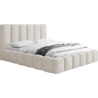 POLSTERBETT Serenity mit Bettkasten, Beige Boucle 120x200 cm - Beige/Birkefarben, Holzwerkstoff/Kunststoff (120/200cm) - WFL GROUP