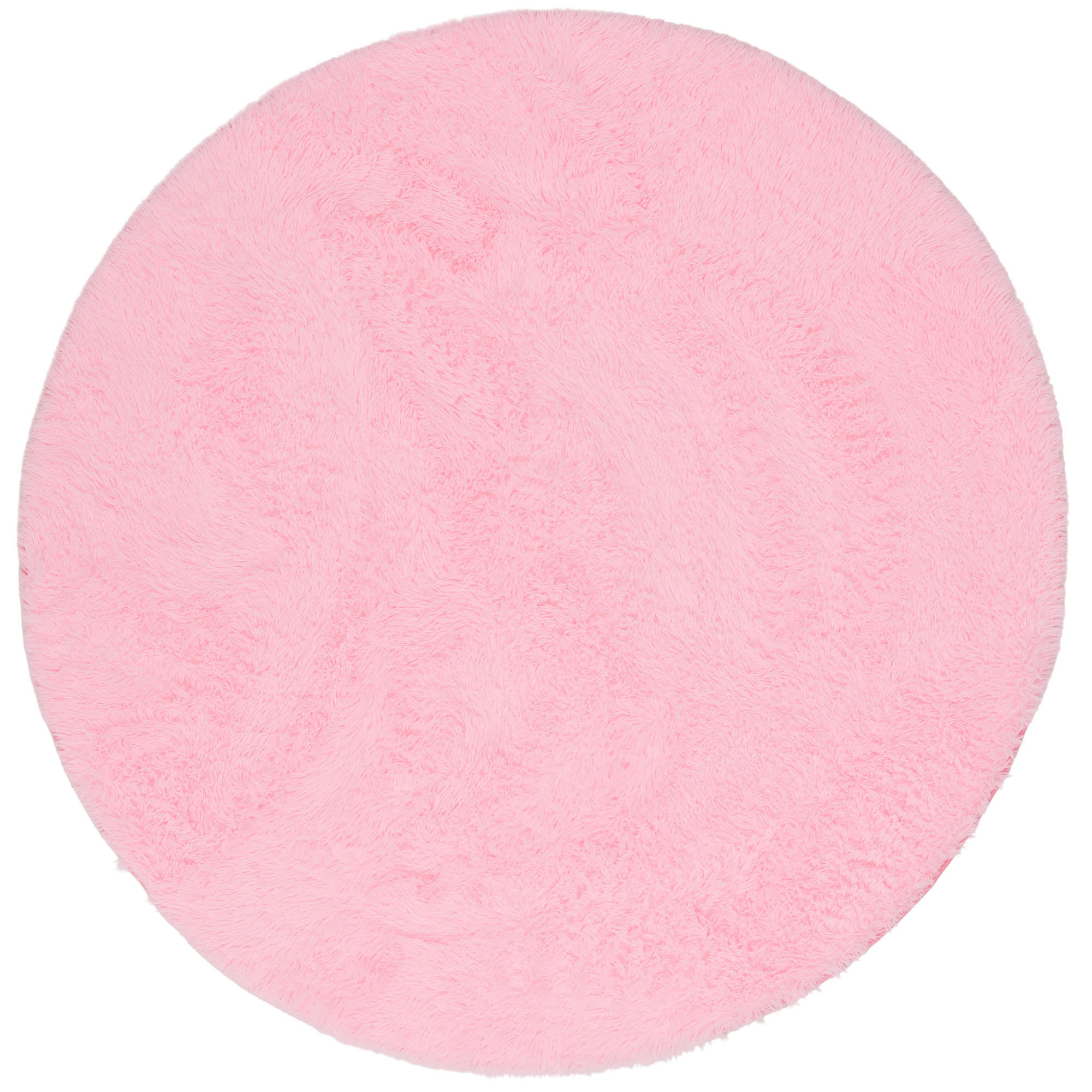 HOCHFLOR SHAGGY TEPPICH FLUFFY RUND - Rosa, Textil (200/200cm) - Pergamon
