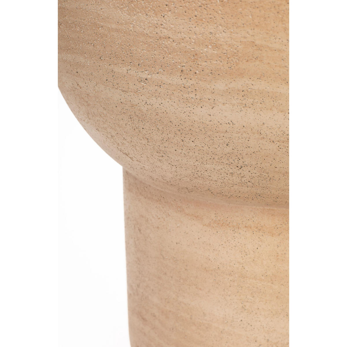 BEISTELLTISCH Noble Pill Oval 50x42 cm Beige - Beige, Stein (50/42/46cm) - Zuiver