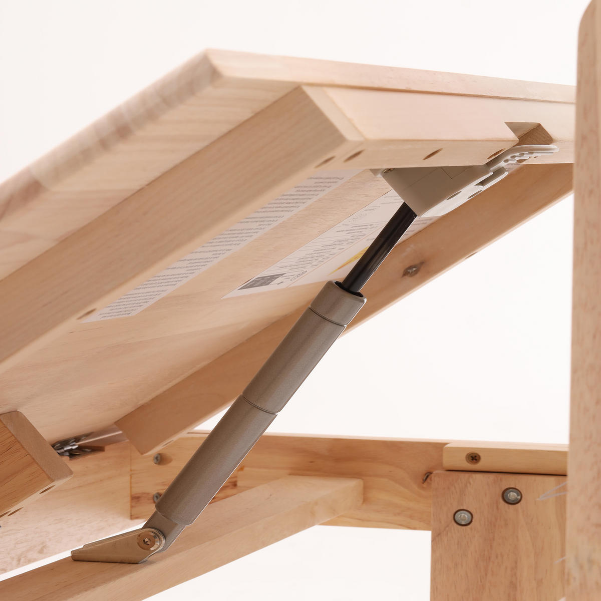 KINDERSCHREIBTISCH höhenverstellbar 80 x 60 cm Holz Natur - Braun, Holz (80/94/80cm) - Meubliv