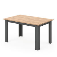 ESSTISCH Karlos Goldkraft Eiche 140 x 90 cm - Eiche Wotan, Holzwerkstoff (90/140/76cm) - Vicco