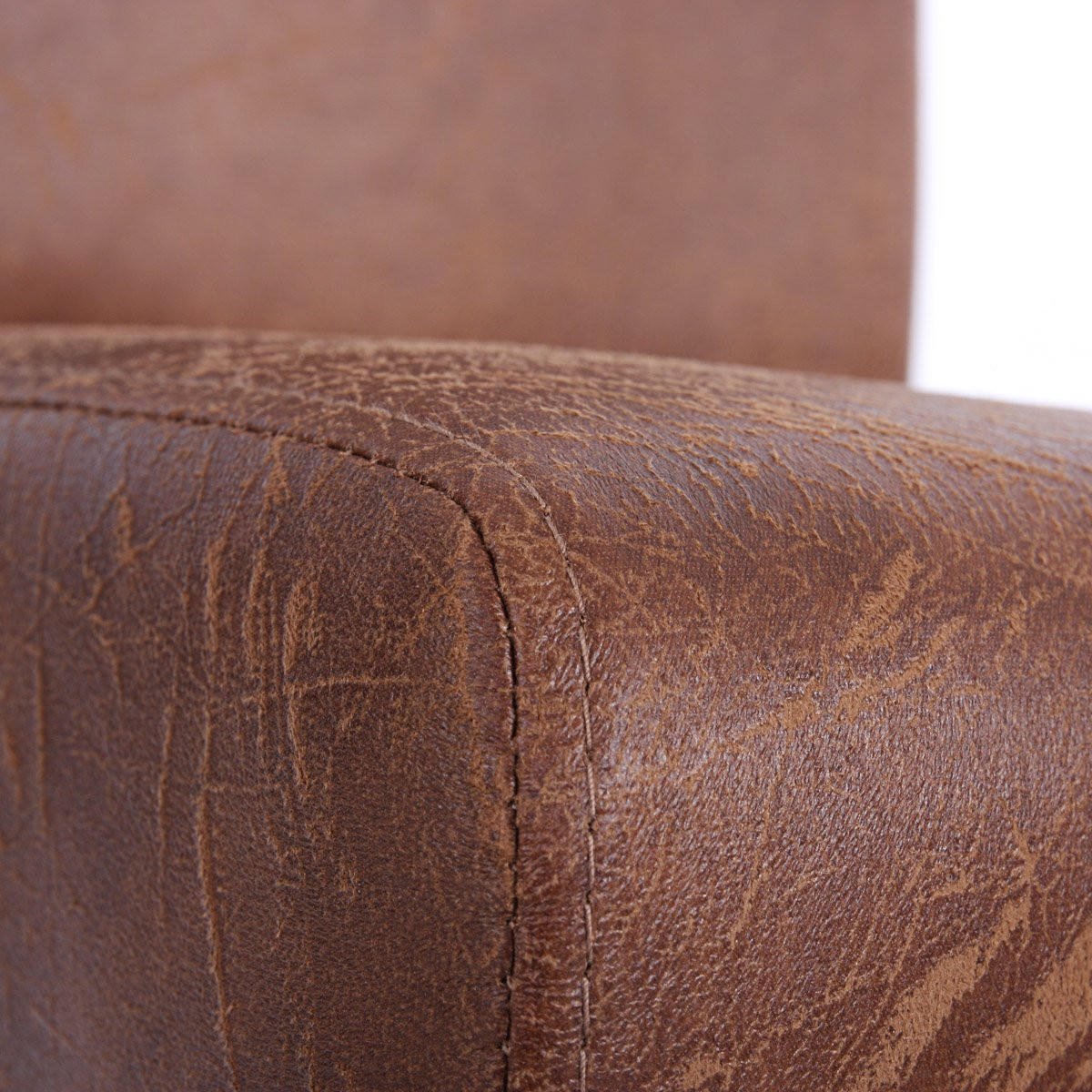 ESSZIMMERSTUHL 4er-Set klassisch und zeitlos 90x43x56cm Sitzhöhe 45cm Textil helle Beine Wildlederimitat - Braun, Textil (43/90/56cm) - CHEFGASTRO