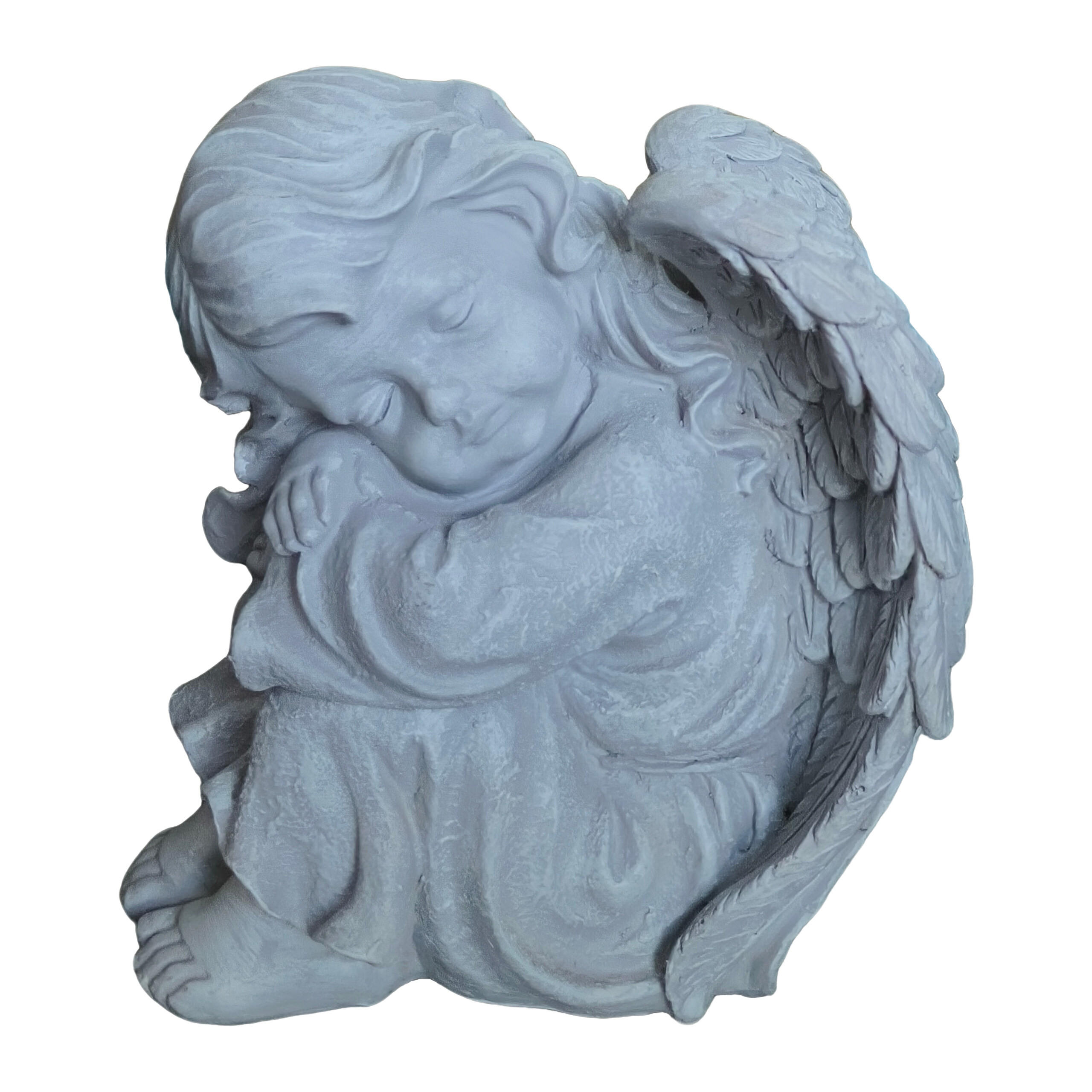 Relaxdays ANDĚL Šedý hřbitovní soška polyresin 24 cm