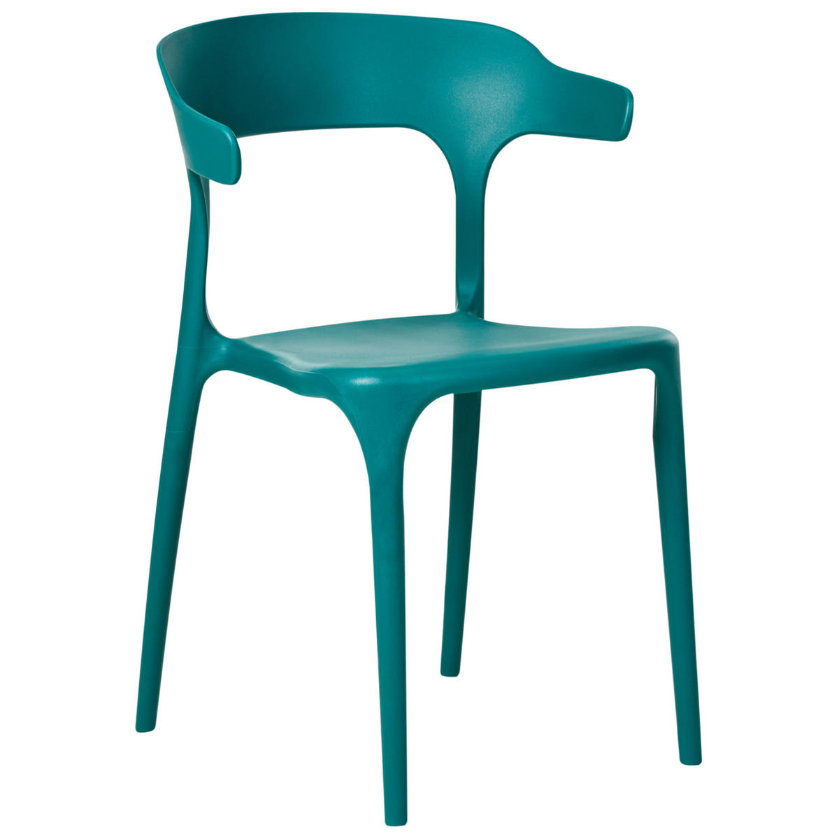 GARTENSTUHL 4er-Set Blaugrün Gubbio - Jadegrün, Kunststoff (50/76/49cm) - Beliani