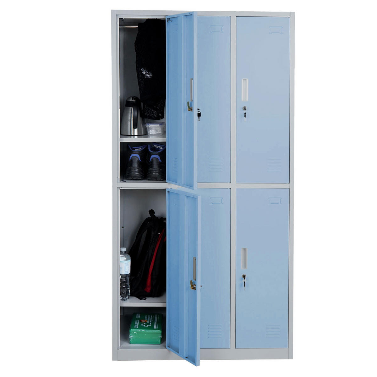 SCHLIESSFACH Blau - Blau, Metall (90/180/50cm) - MCW