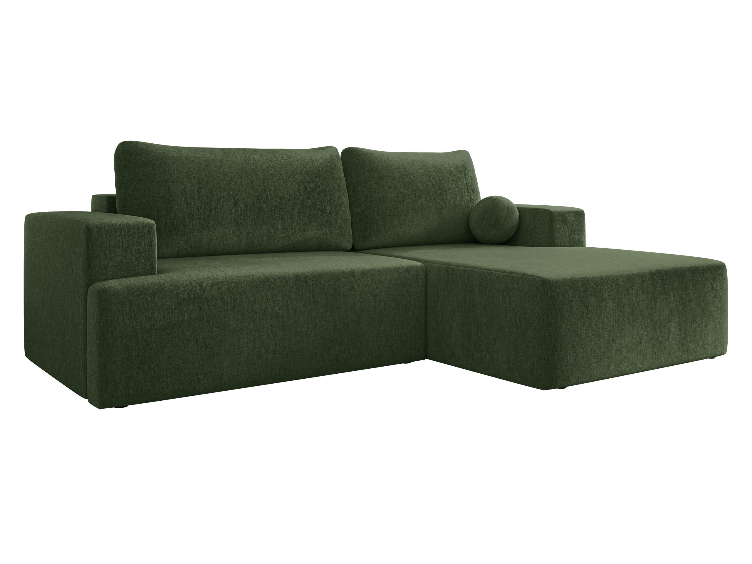 ECKSOFA Mivo, Seite: Rechts - Schwarz/Grün, Holz/Kunststoff (266/163cm) - MIRJAN24