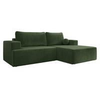 ECKSOFA Mivo, Seite: Rechts - Schwarz/Grün, Holz/Kunststoff (266/163cm) - MIRJAN24
