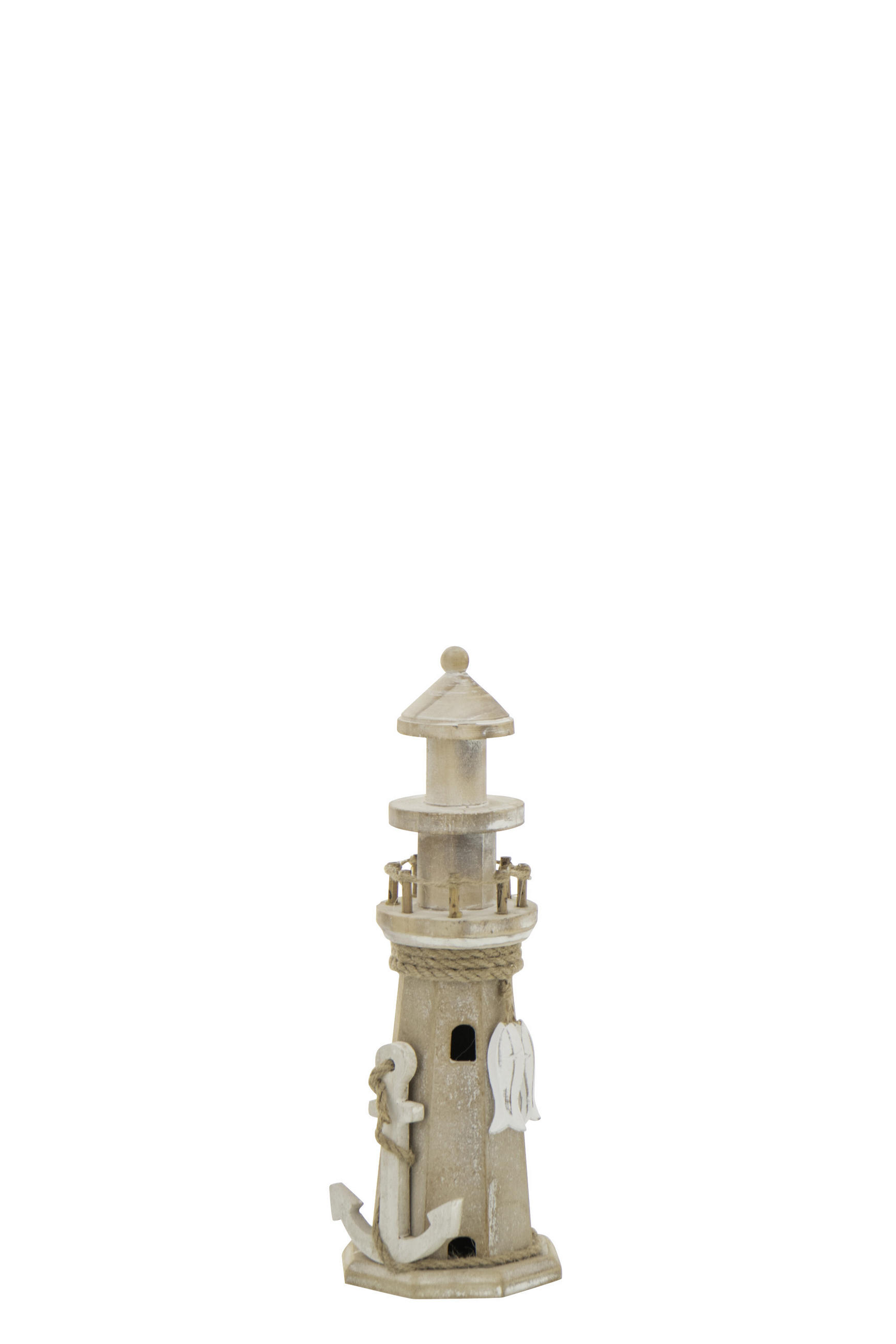 DEKOOBJEKT LEUCHTTURM - Naturfarben, Holz (10.5/30.5/10.5cm) - J-Line
